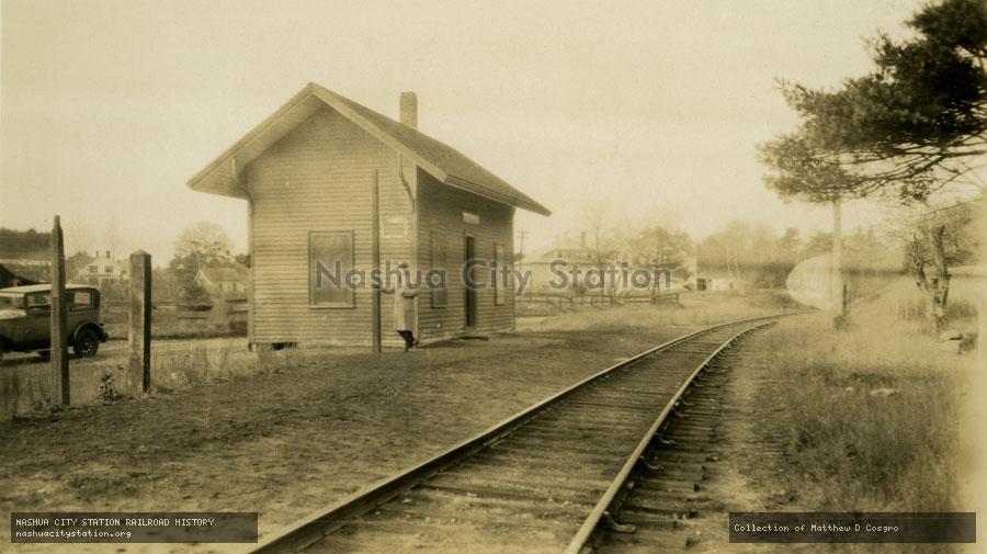 Postcard: Boston & Maine Railroad Station, Woodbury, Massachusetts